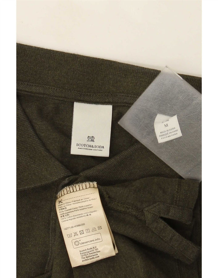 Polo da uomo Scotch & Soda in cotone kaki medio