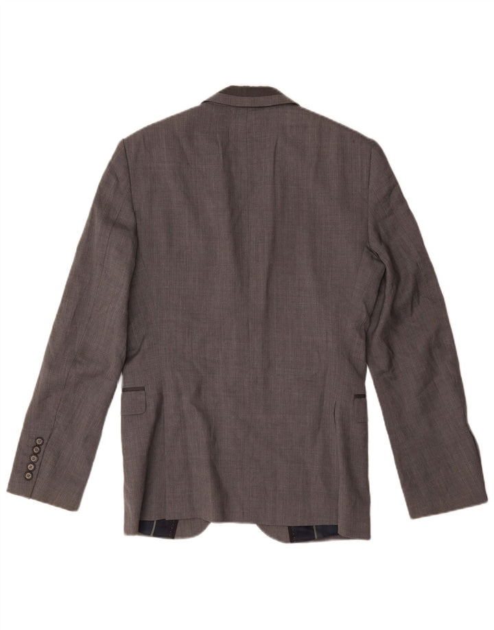 Giacca blazer da uomo a 2 bottoni Zara UK 38 in lana grigio medio