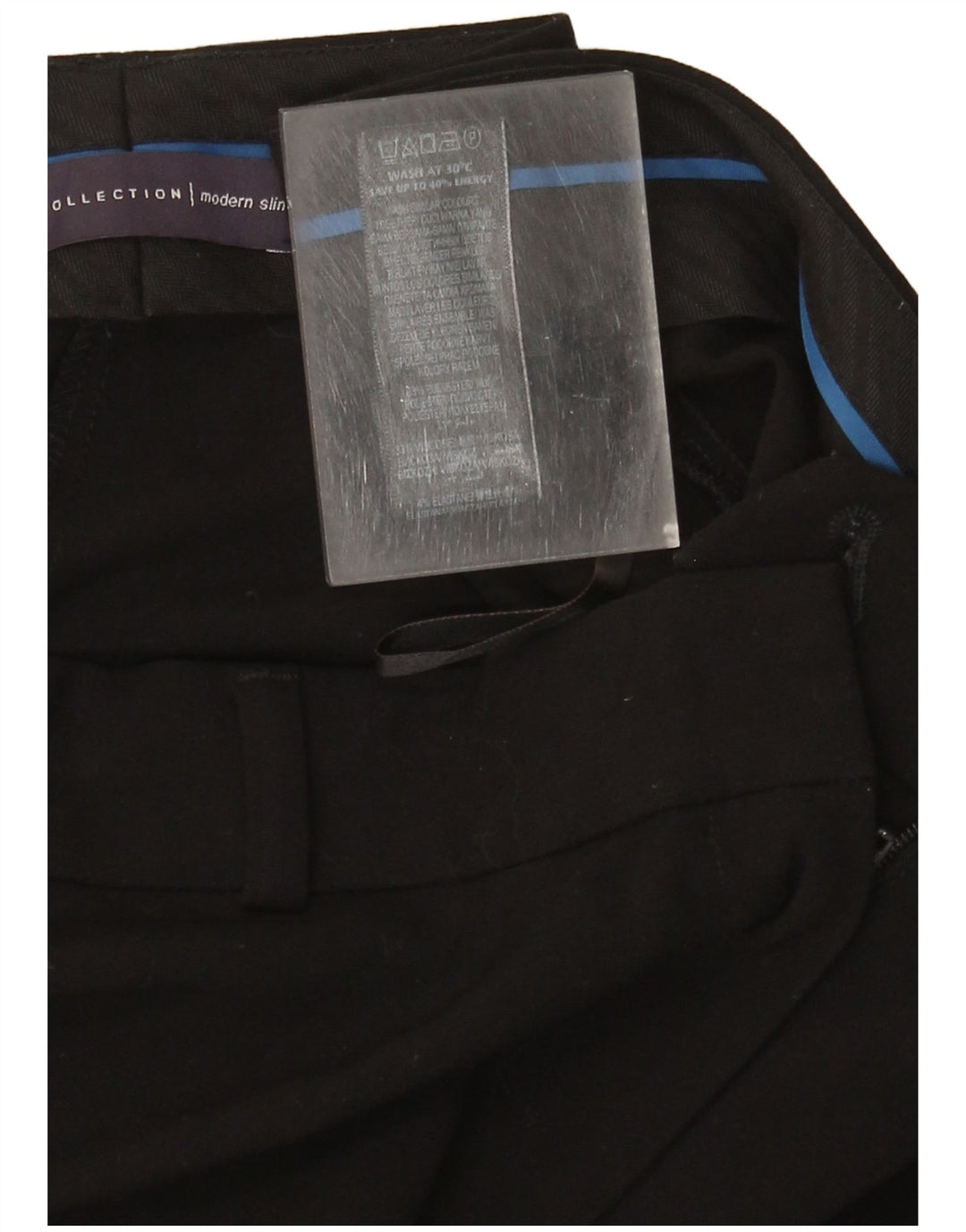 Pantaloni chino slim da donna Marks & Spencer UK 12 medi W32 L29 neri