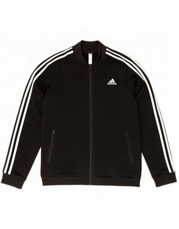 Giacca da tuta da donna Adidas UK 12/14 Medium Nero Poliestere