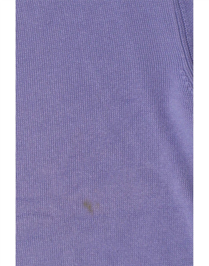 Maglione girocollo da uomo Zara piccolo in cotone viola