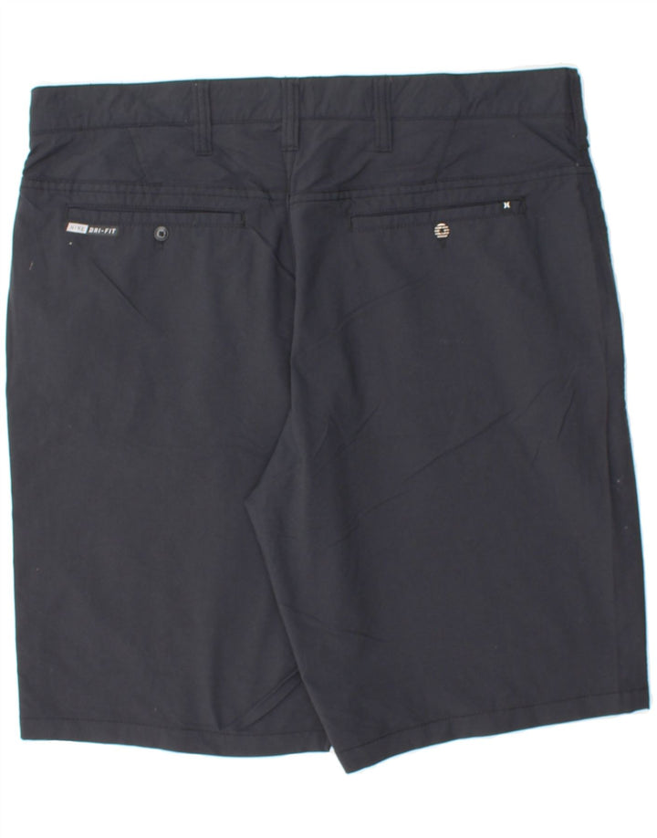 HURLEY Mens Chino Shorts W34 Large Navy Blue Nylon Vintage Hurley and Second-Hand Hurley from Messina Hembry 