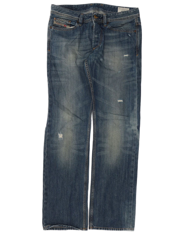 Jeans dritti viker da uomo Diesel W32 L32 in cotone blu