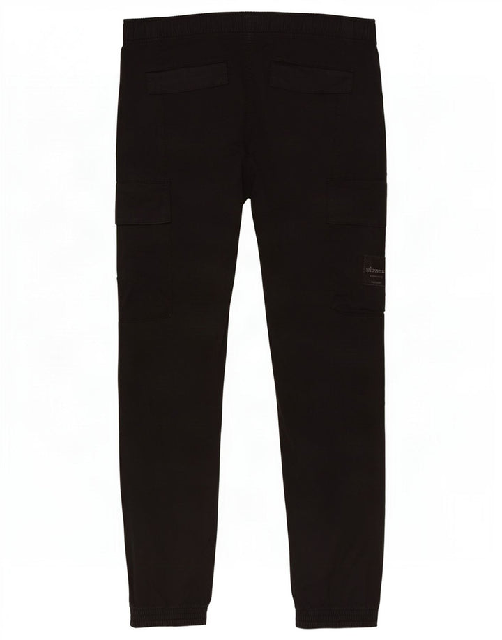 Pantaloni cargo da uomo Calvin Klein Joggers medi W32 L30 cotone nero