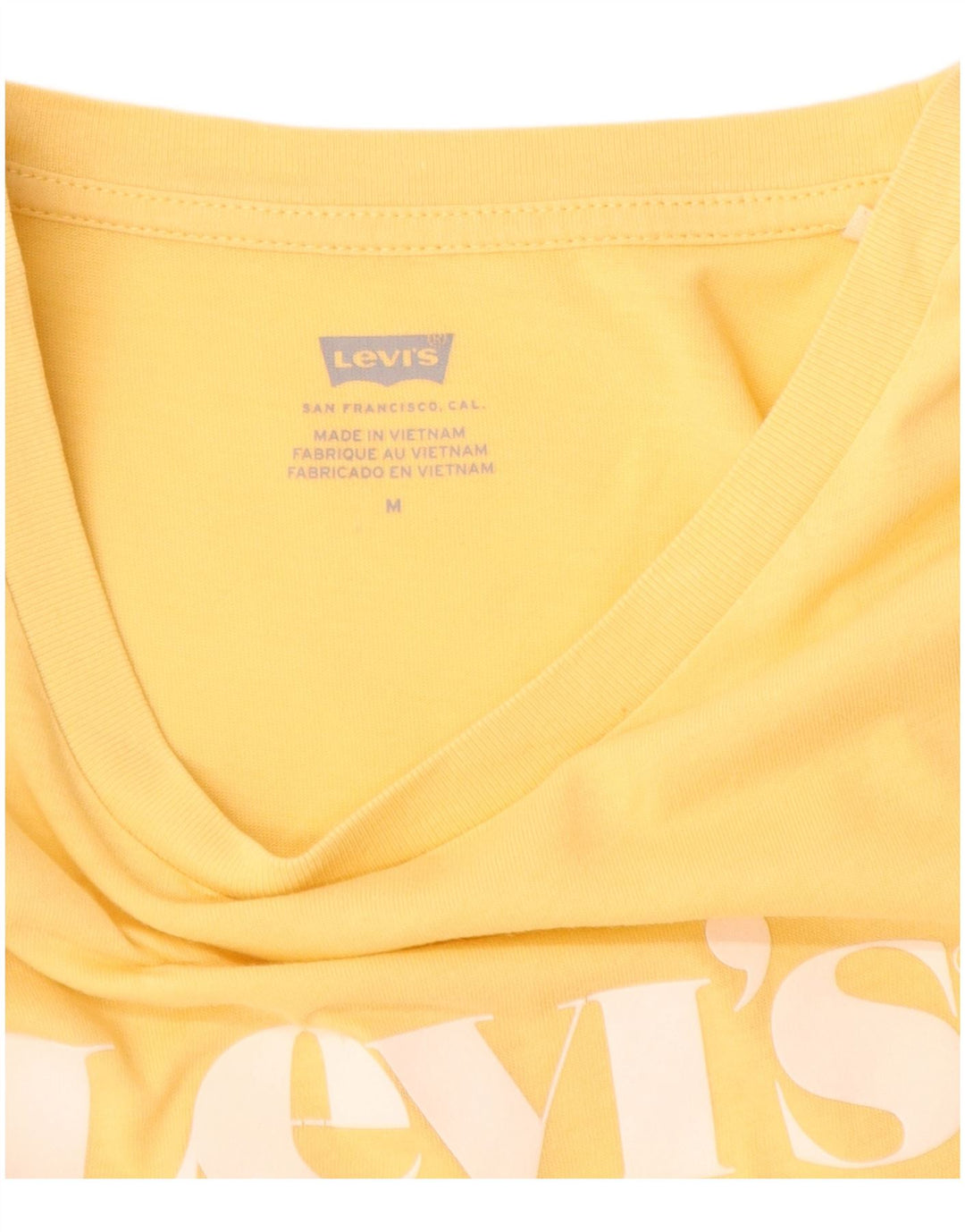 T-shirt grafica da donna Levi's Top UK 12 giallo medio