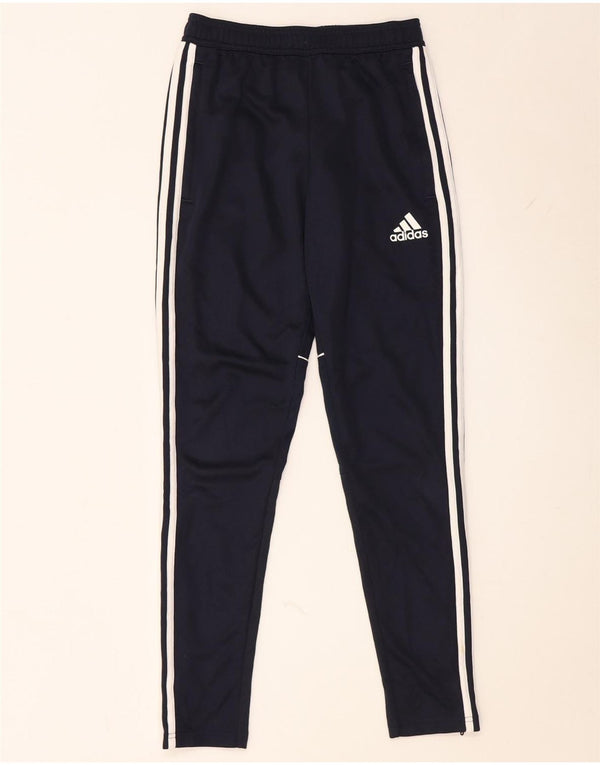 Pantaloni da tuta da donna Adidas UK 4 XS poliestere blu navy