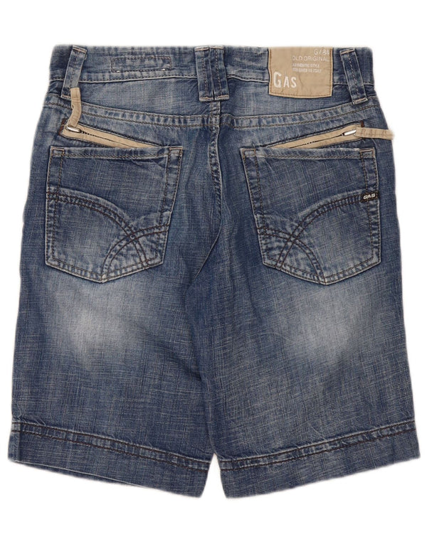 Pantaloncini di jeans da uomo Gas W29 piccoli in cotone blu