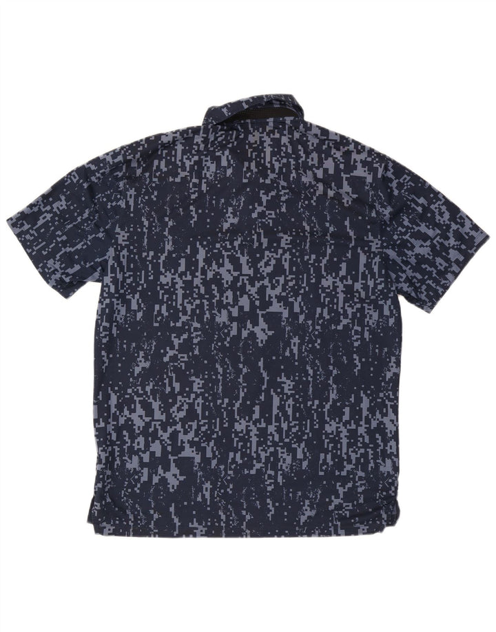 Polo Nike da uomo con vestibilità standard, poliestere geometrico medio blu navy