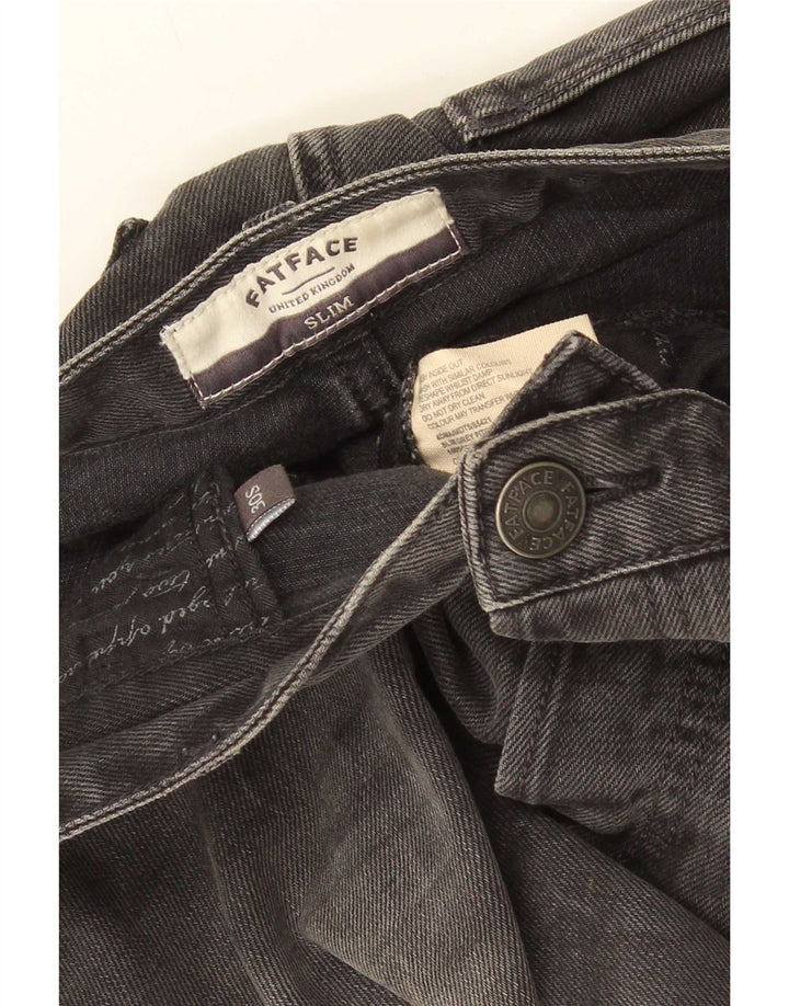 Jeans slim da uomo Fat Face W30 L28 cotone grigio