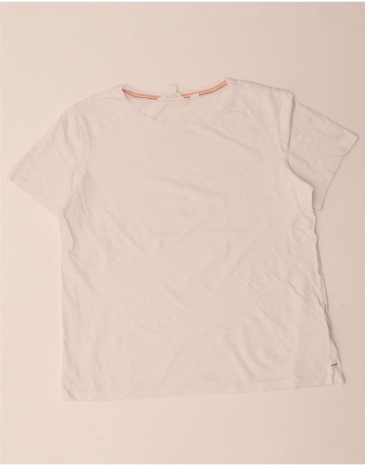 T-shirt da donna White Stuff Top UK 12 Cotone bianco medio