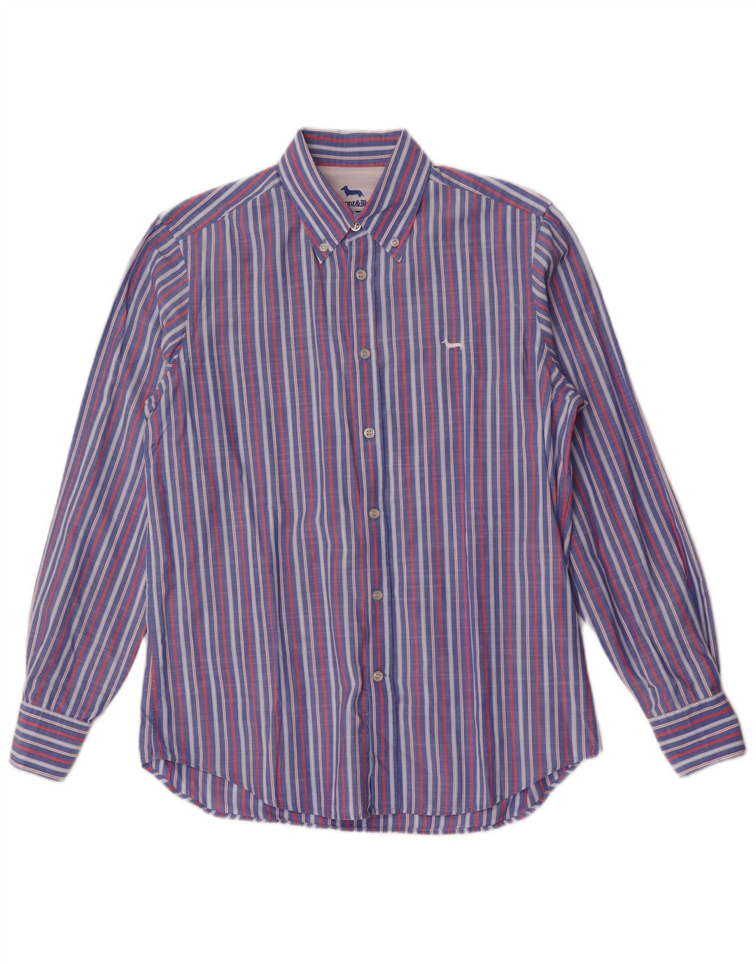 Harmont & Blaine Camicia da Uomo Regular Fit Cotone a Righe Blu Medio