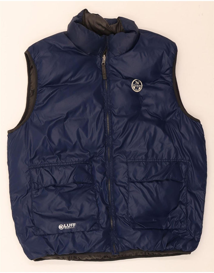 Gilet reversibile imbottito da uomo North Sails UK 42 XL Poliammide grigio