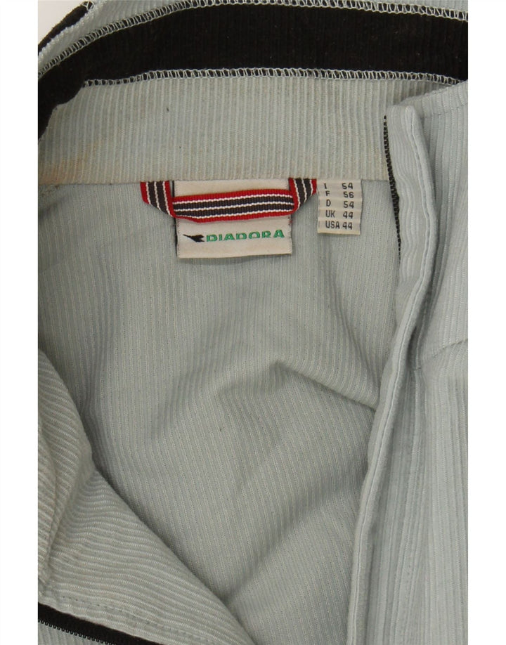 DIADORA Mens Tracksuit Top Jacket UK 44 XL Blue Colourblock Polyester Vintage Diadora and Second-Hand Diadora from Messina Hembry 