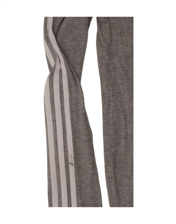 ADIDAS Girls Leggings 9-10 Years  Grey Cotton