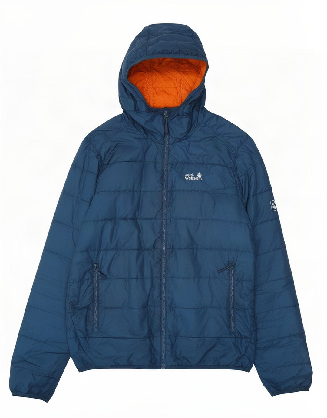 Giacca imbottita con cappuccio da uomo Jack Wolfskin UK 40/42 Poliestere blu medio