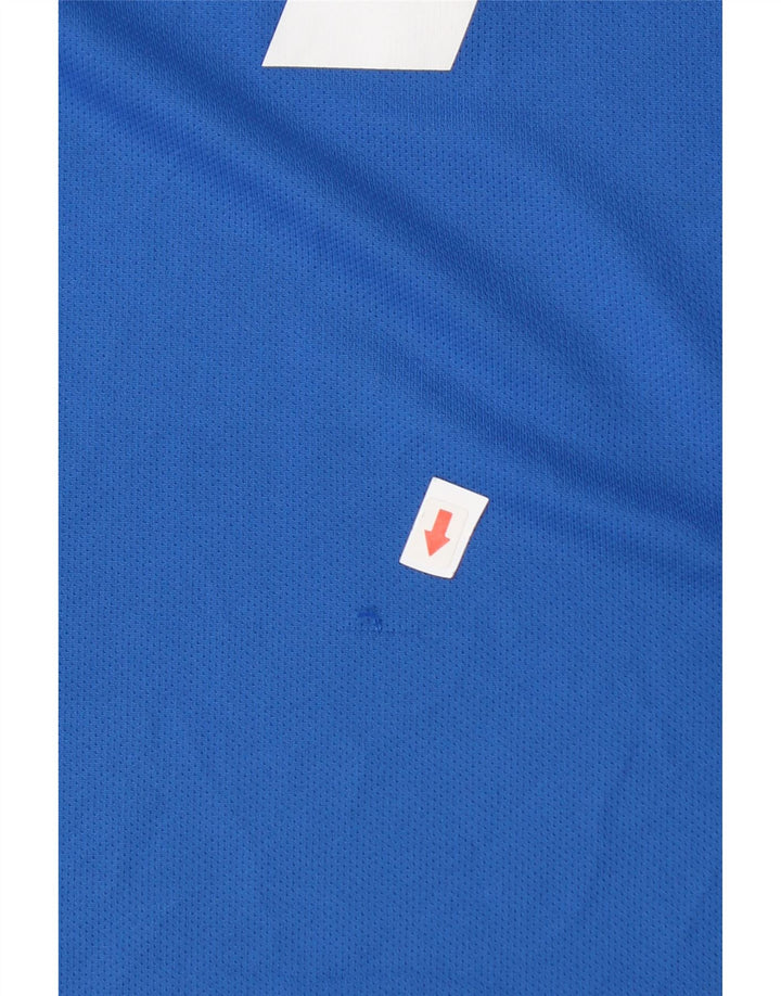 Umbro Maglietta grafica da uomo a maniche lunghe piccola in poliestere blu