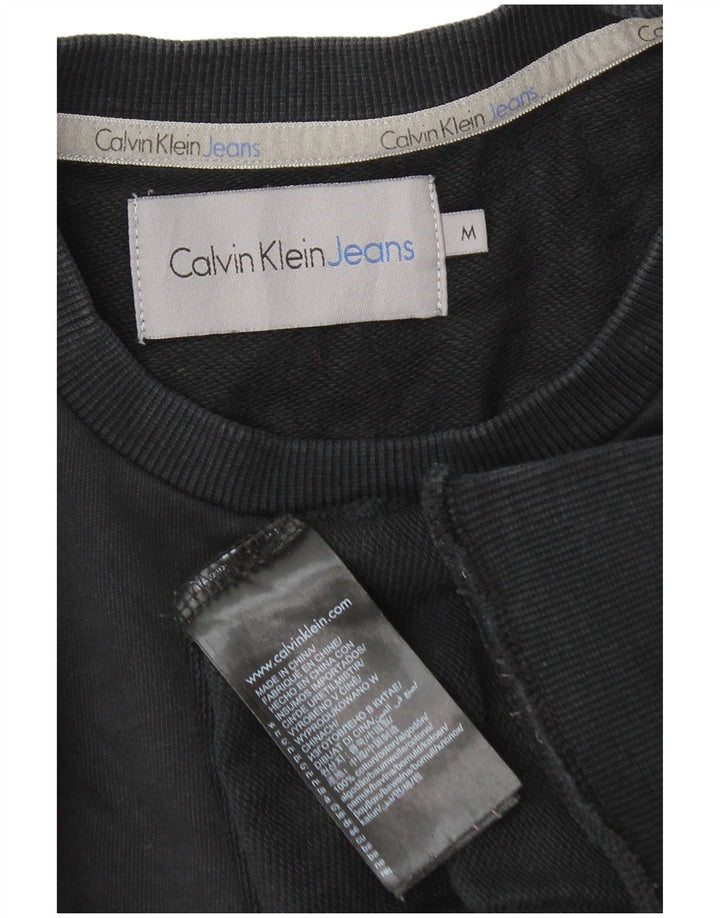 Calvin Klein Jeans Felpa grafica da uomo Maglione medio cotone nero