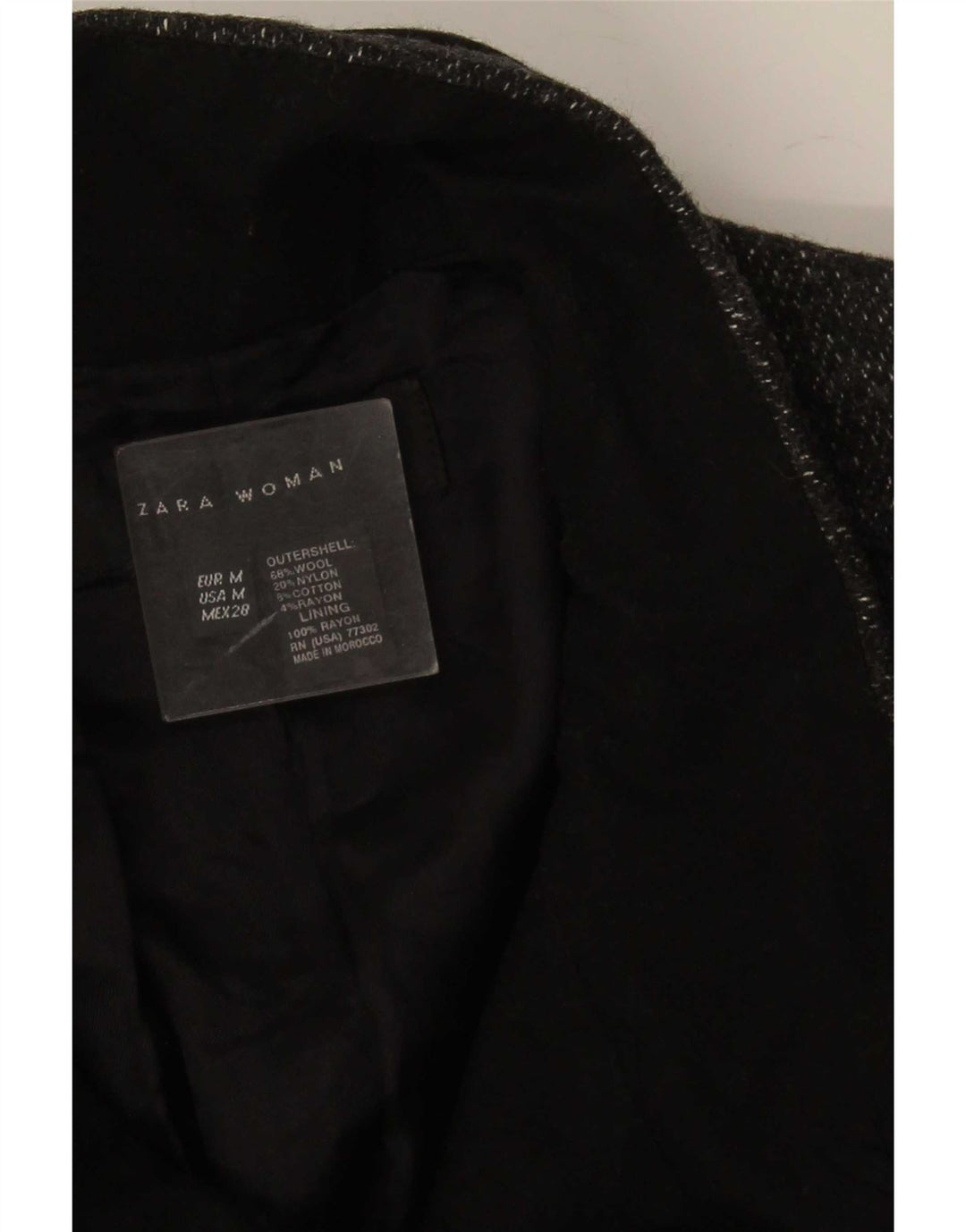 Cappotto Zara da donna UK 14 in lana grigio medio
