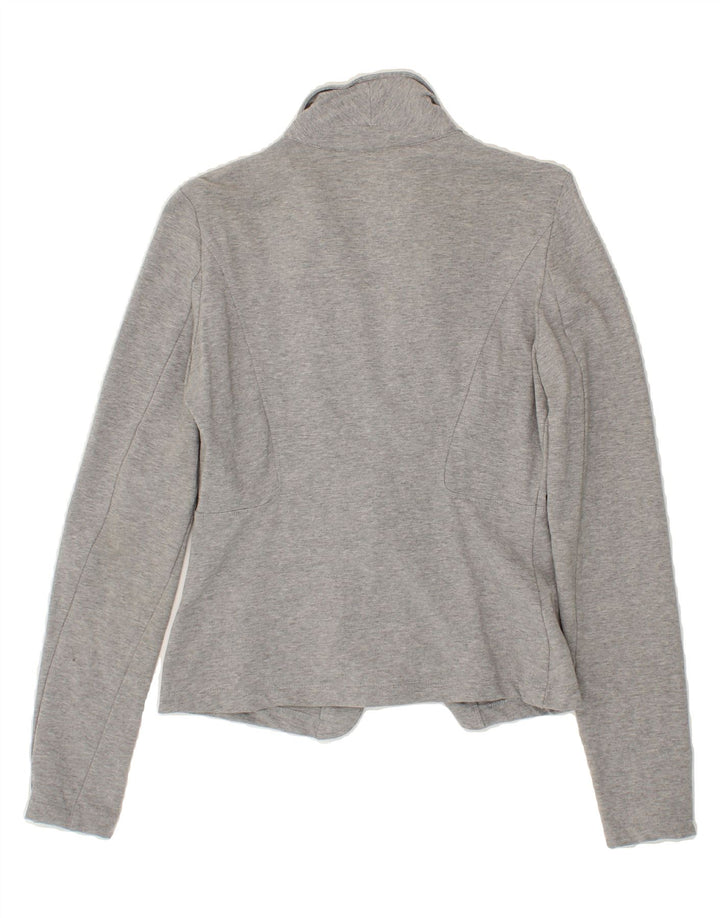 LIU JO Womens 1 Button Blazer Jacket UK 12 Medium Grey Cotton Vintage Liu Jo and Second-Hand Liu Jo from Messina Hembry 