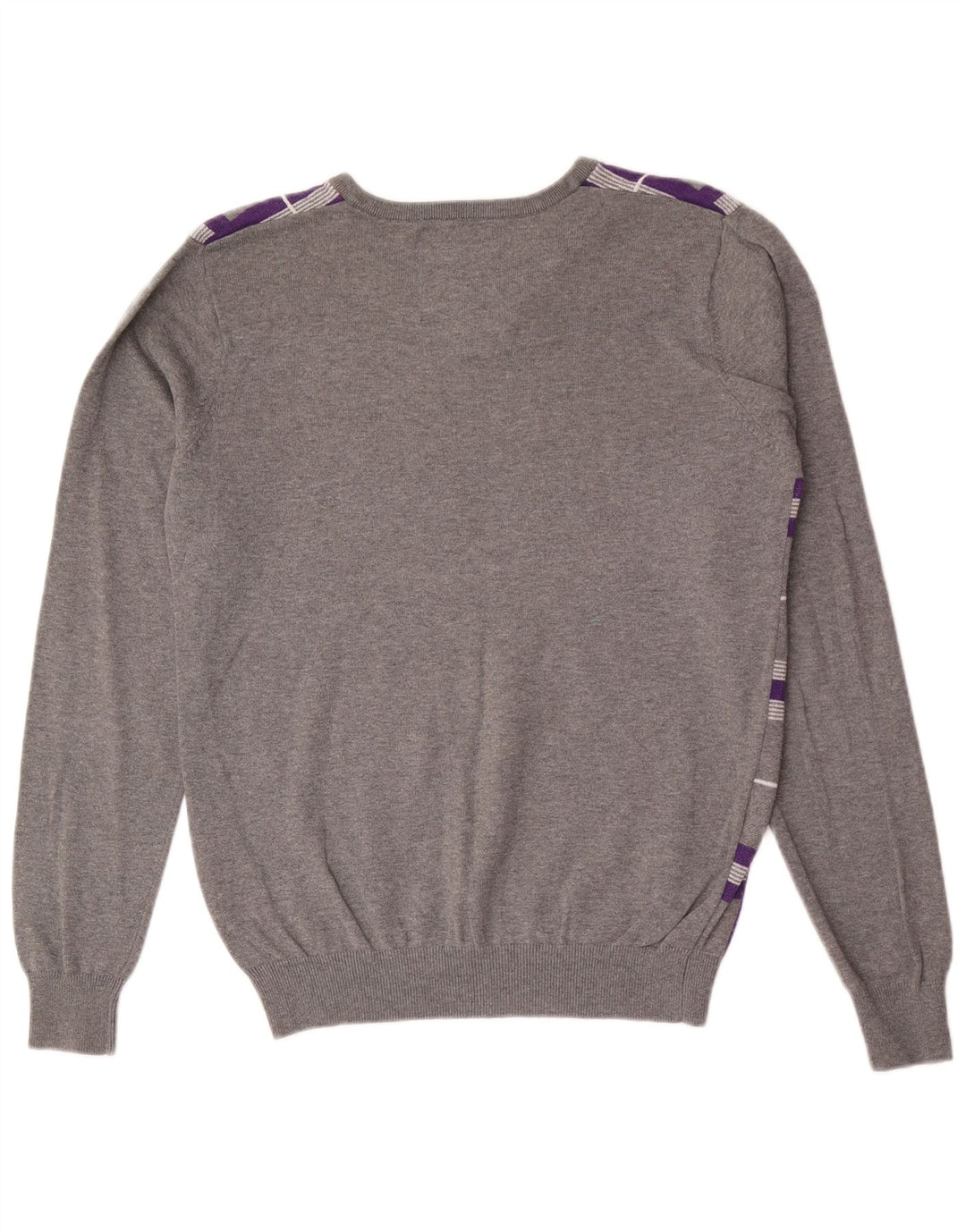 Jack & Jones Maglione da uomo con scollo a V piccolo cotone a quadri grigio