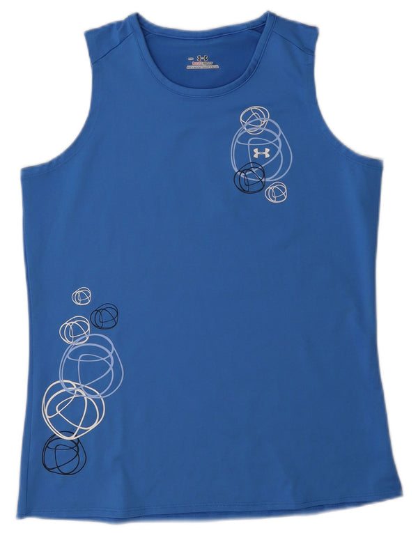 Canotta grafica Under Armour da donna Heat Gear UK 14 Blu medio