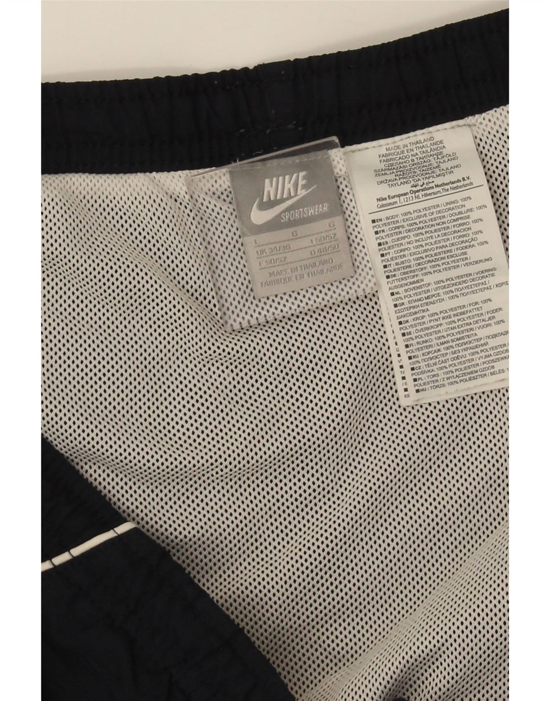 Pantaloncini da bagno Nike da uomo grandi in poliestere blu navy
