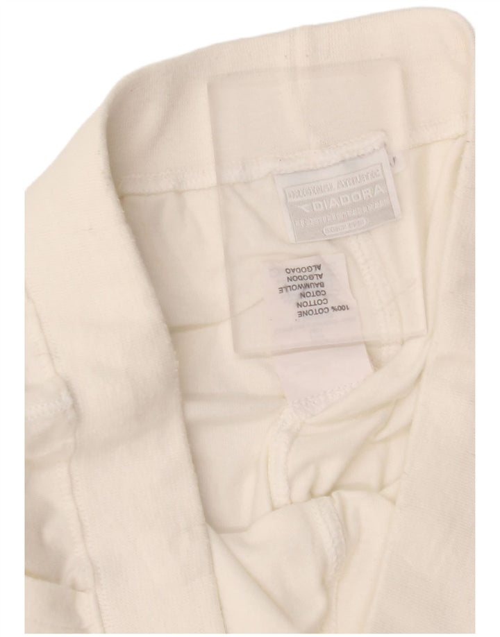 Pantaloni da tuta DIADORA Capri a gamba larga da donna UK 12 Medium Bianco