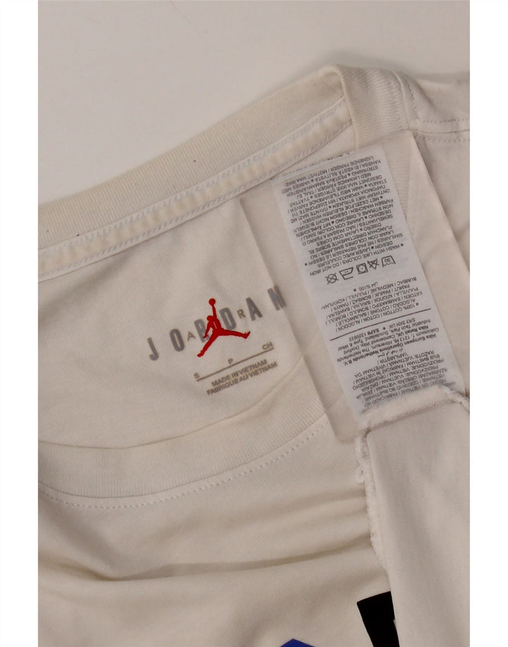 T-shirt grafica da uomo Jordan Top piccola in cotone bianco