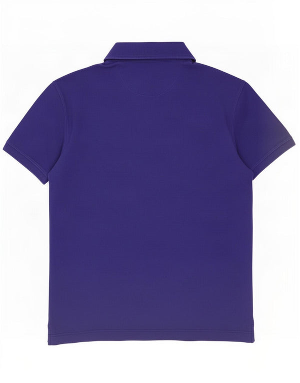 Polo da uomo slim fit Massimo Dutti grande in cotone blu