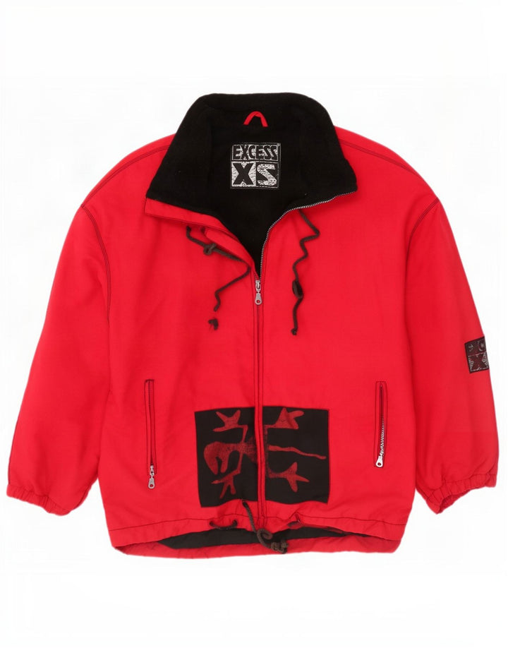 Giacca bomber grafica da uomo Excess XS UK 42 XL poliestere rosso