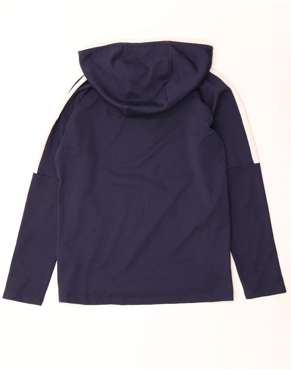 Maglia con cappuccio Nike Dri Fit da uomo, piccola, in poliestere color block blu navy