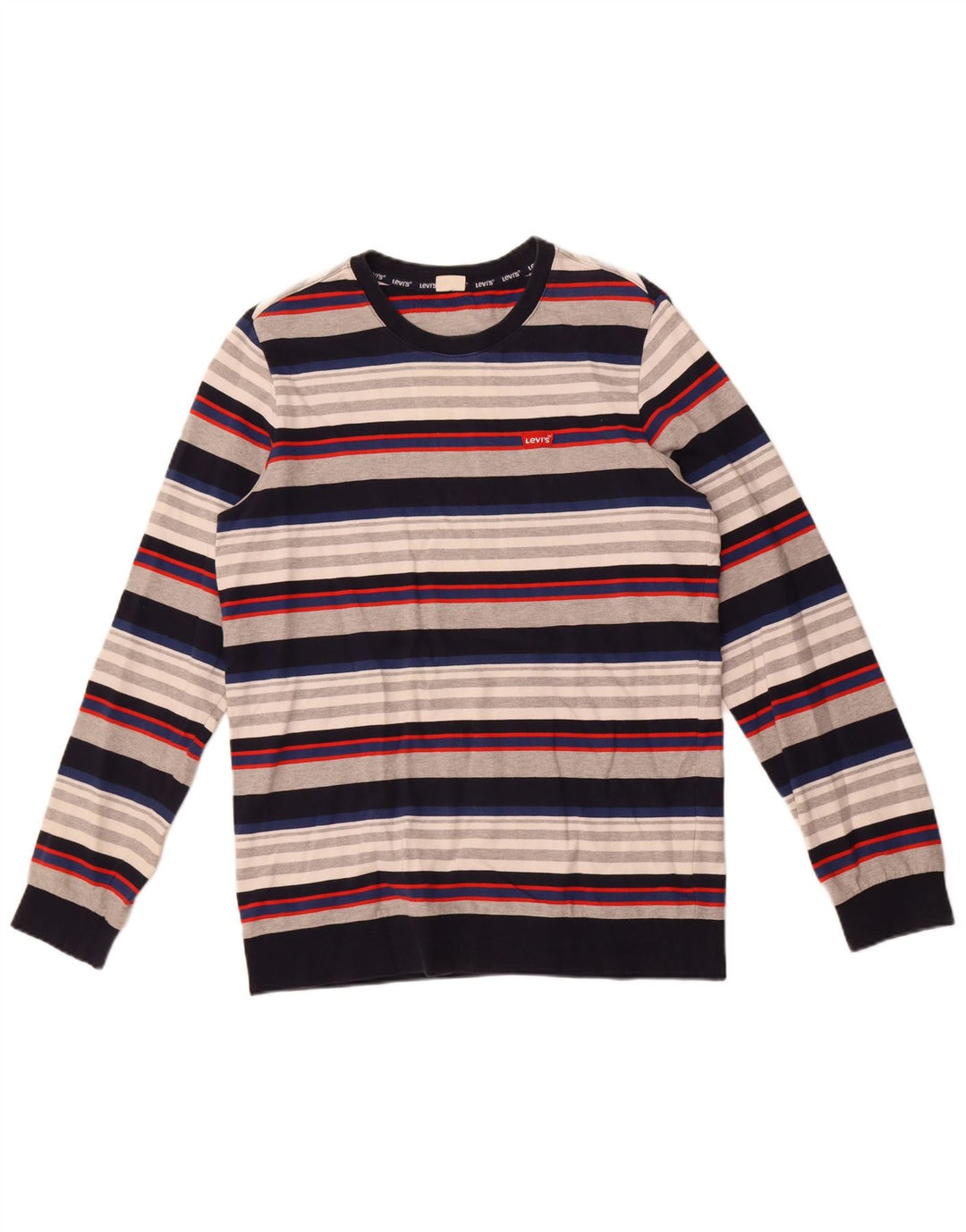 Levi's Uomo Felpa Maglione Piccolo a Righe Multicolori