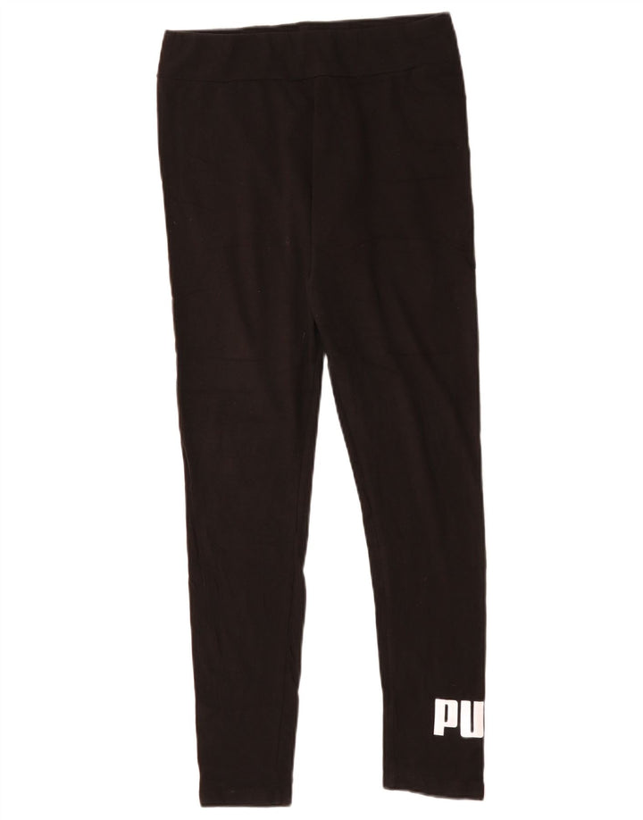 Leggings grafici PUMA da donna UK 14 Large Nero Cotone