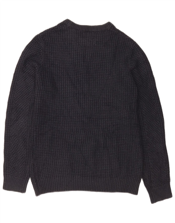 Maglione maglione girocollo da uomo Jack & Jones medio acrilico blu navy
