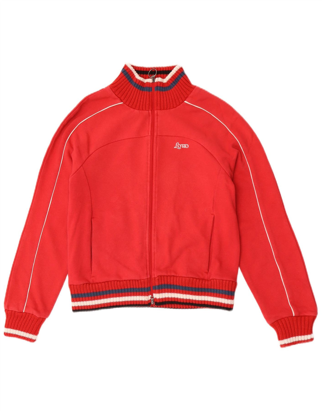 Giacca da tuta da donna Lotto UK 12 Cotone a righe rosse medie