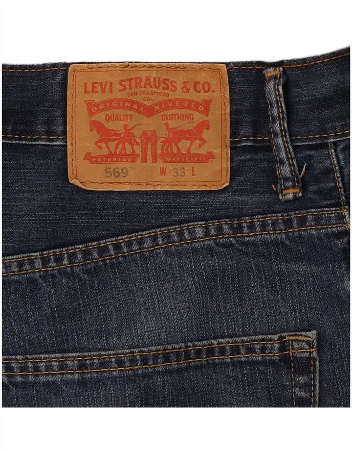 LEVI'S Mens 569 Denim Shorts W33 Medium Blue Cotton