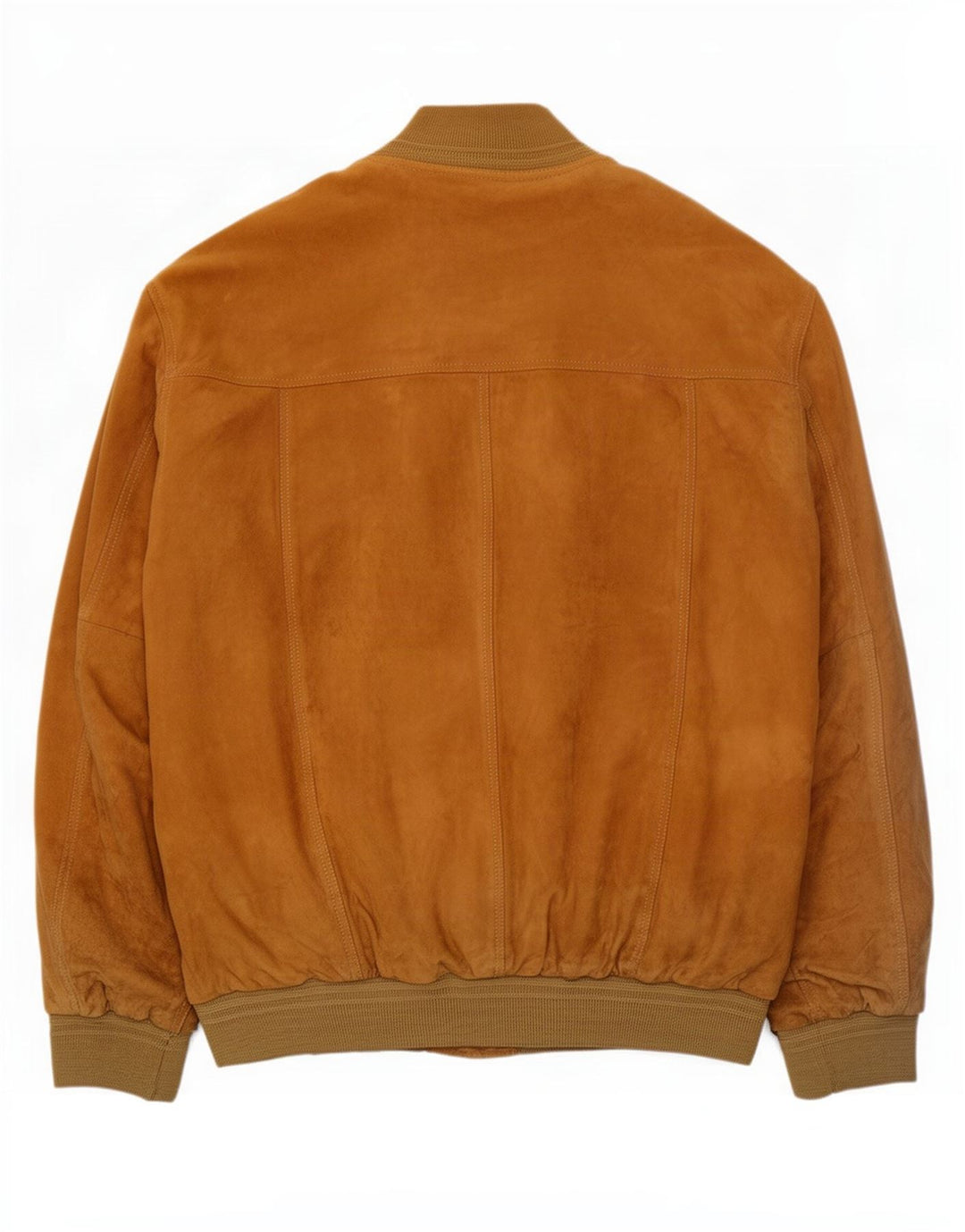 Giubbotto bomber vintage in pelle scamosciata da uomo IT 62 6XL in pelle marrone