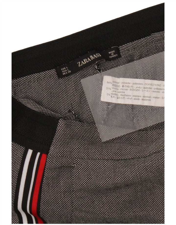 Pantaloni chino dritti da donna Zara grandi W30 L27 poliestere grigio