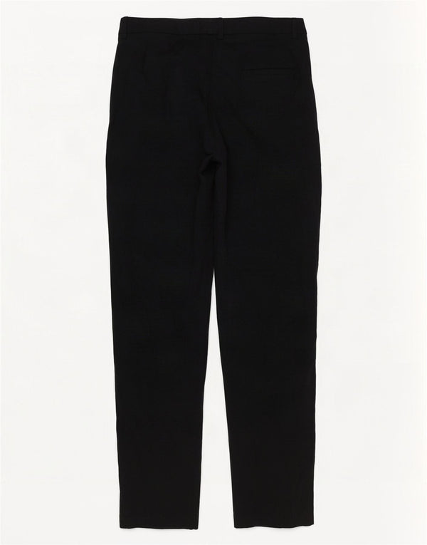 Marks & Spencer Womens High Waist Casual Trousers UK 12 Medium W32 L32 Blac