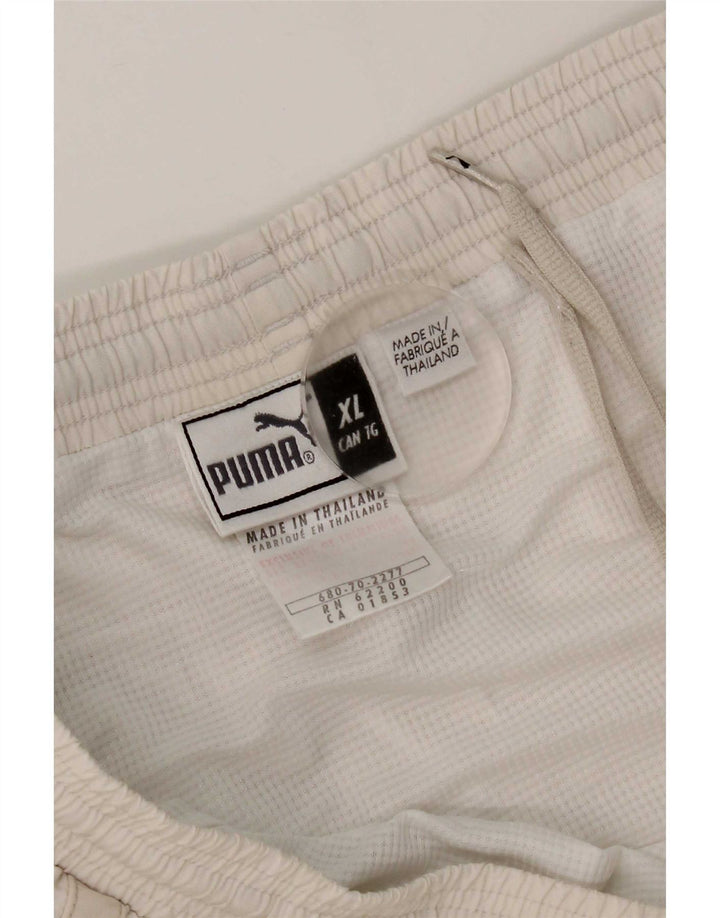 Pantaloncini sportivi da uomo Puma XL in nylon bianco