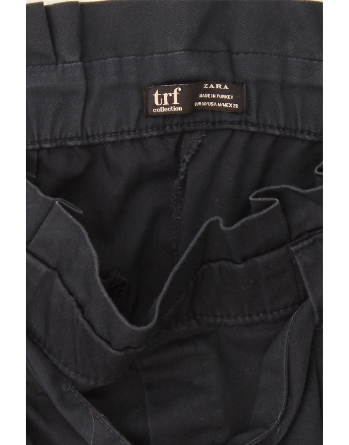 ZARA Womens Chino Shorts Medium W28 Navy Blue Vintage Zara and Second-Hand Zara from Messina Hembry 