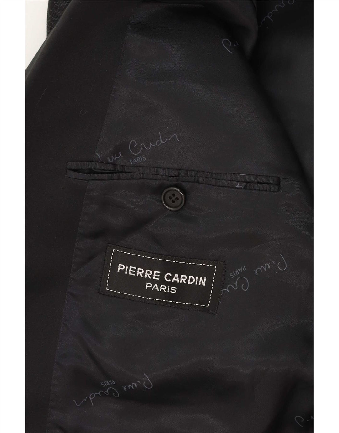 Giacca blazer da uomo Pierre Cardin IT 50 grande classica geometrica nera