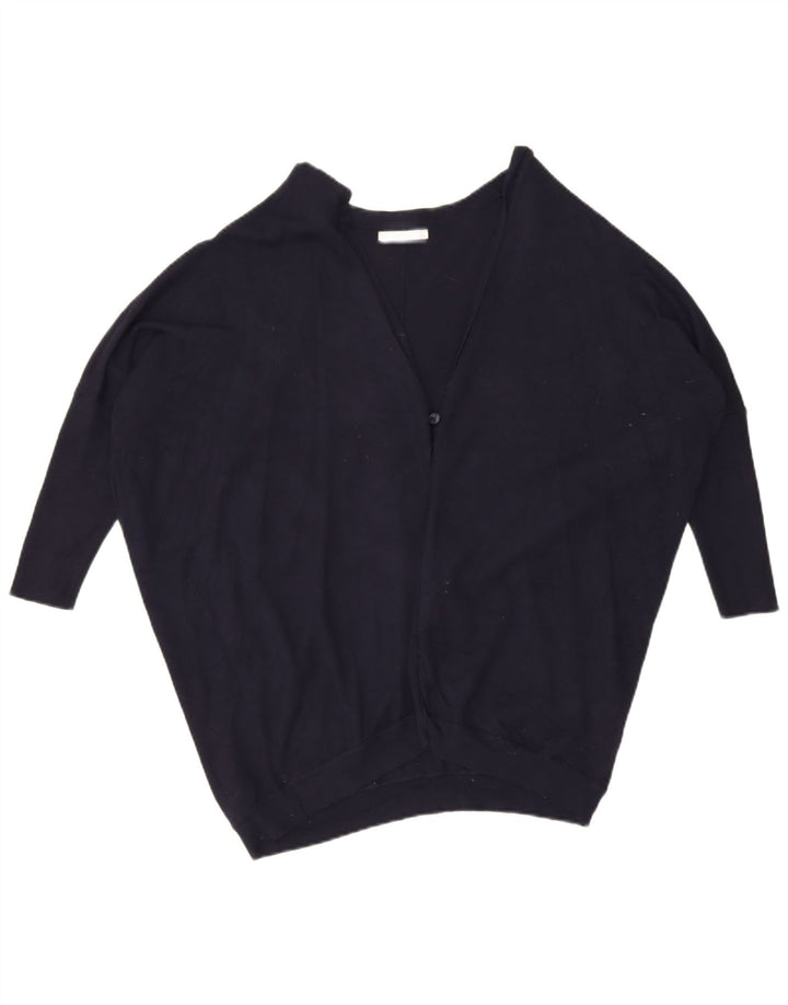 Maglione cardigan oversize a pipistrello da donna Zara UK 14 blu navy medio