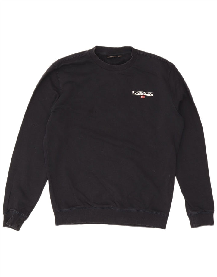 Maglione da uomo in felpa geografica Napapijri media cotone blu navy