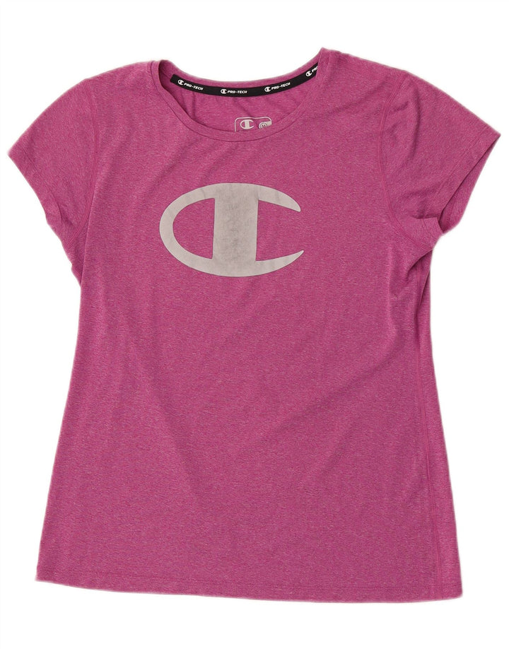 T-shirt grafica da donna Champion Top UK 12 rosa medio