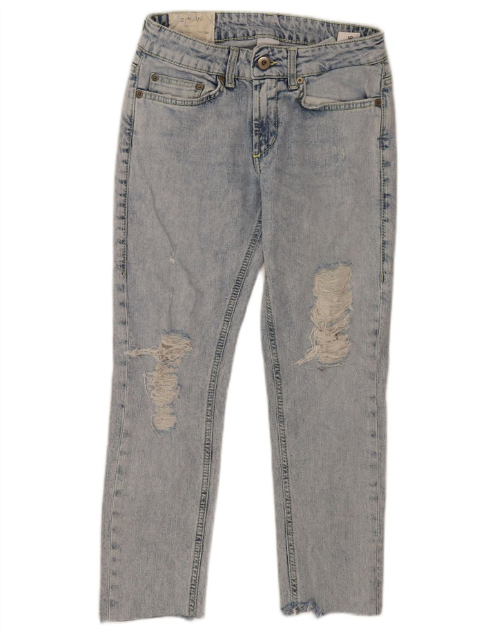 Dondup Jeans Cropped Invecchiati da Donna W26 L23 Cotone Blu