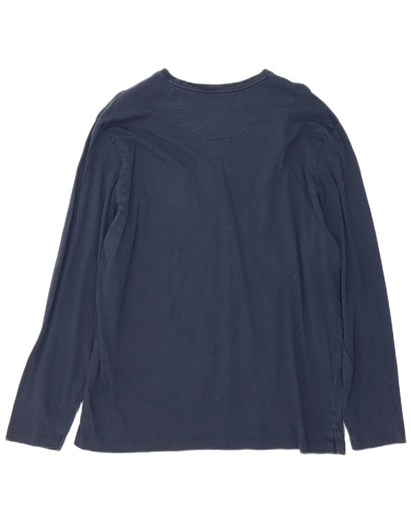 Tommy Bahama Top da uomo a maniche lunghe di grandi dimensioni in cotone blu navy