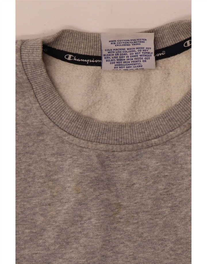 Felpa con grafica corta da donna Champion UK 14 Grigio medio chiazzato