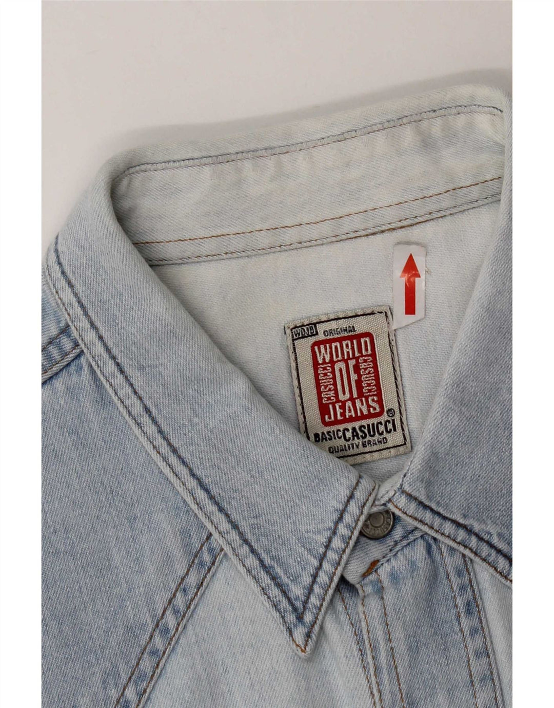 Camicia di jeans da uomo Casucci XL in cotone blu