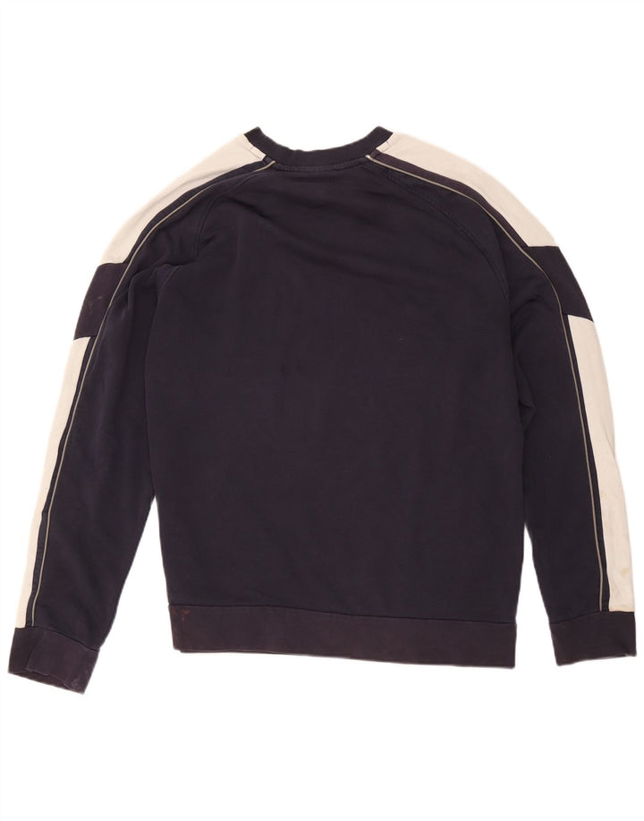 Felpa da uomo Puma Maglione grande blu navy in cotone color block